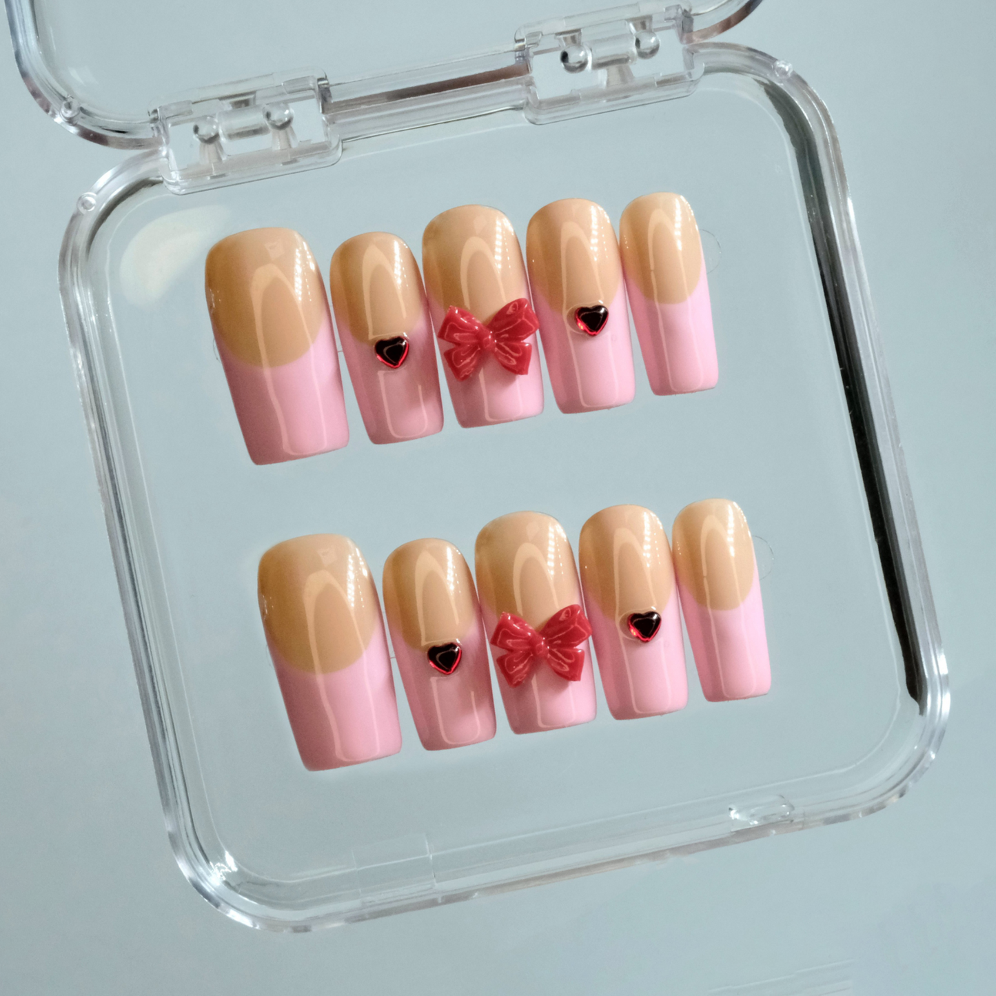 Romantic Bow - Gel Nails 